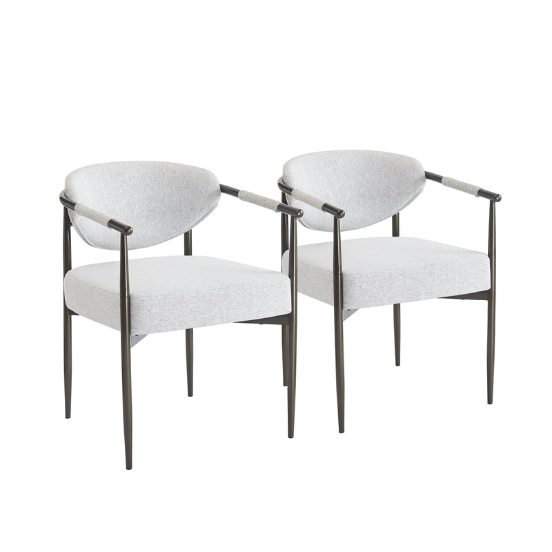 Modern Dining Chairs Set of 2 with Bronze Iron Frame by HouseOfZazla