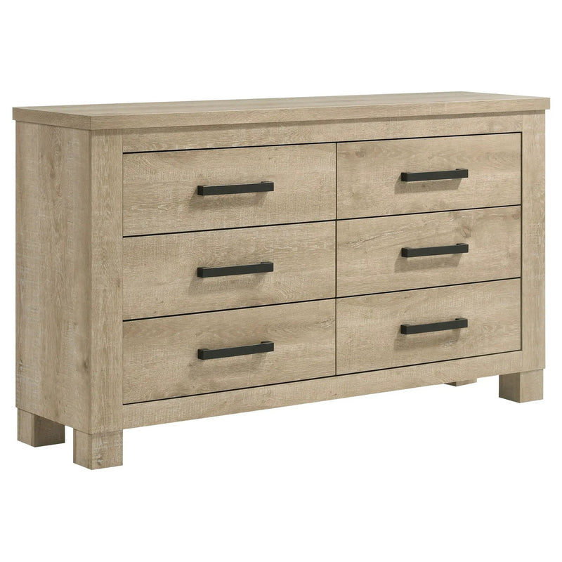 Oakglen 6-drawer Bedroom Dresser Weathered Oak by Unique Piece Furniture