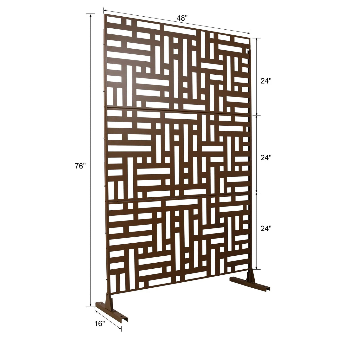 Decorative Freestanding Metal Privacy Screen For Indoor & Outdoor Use by Unique Piece Furniture
