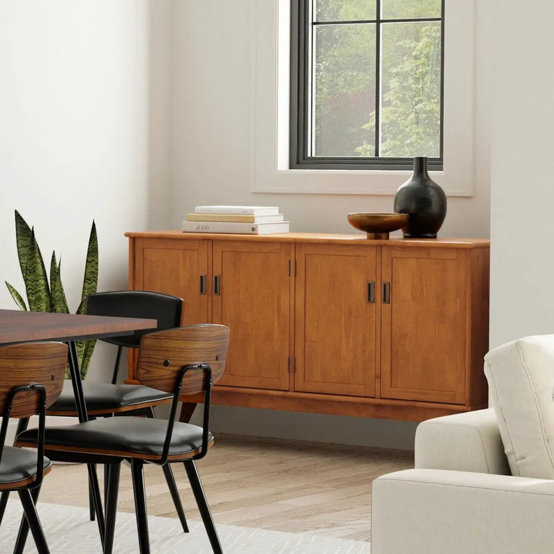 Draper - 4 Door Sideboard Buffet - Brown by HouseOfZazla