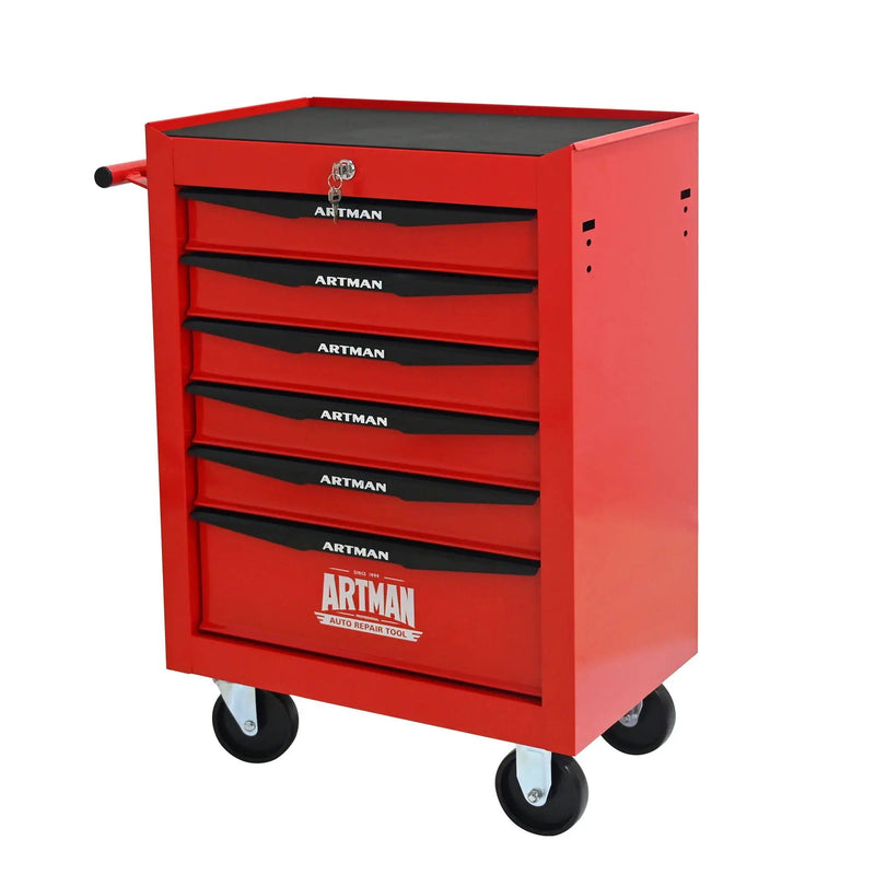 Rolling Metal Tool Chest With Drawers, Steel Storage Cabinet With Ball Bearing Slides by HouseOfZazla
