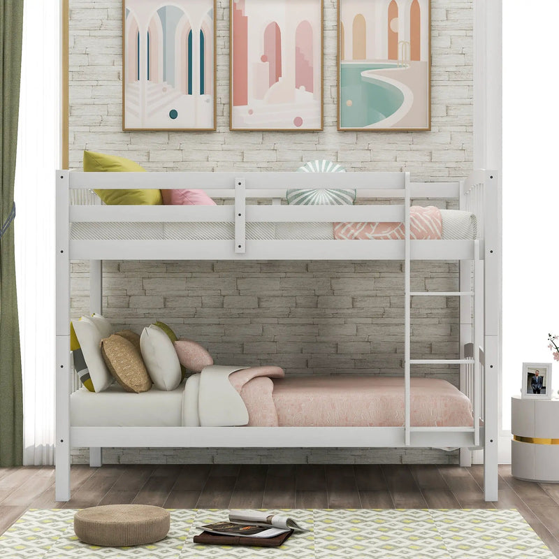 Solid Construction Bunk Bed With Ladder by Unique Piece Furniture