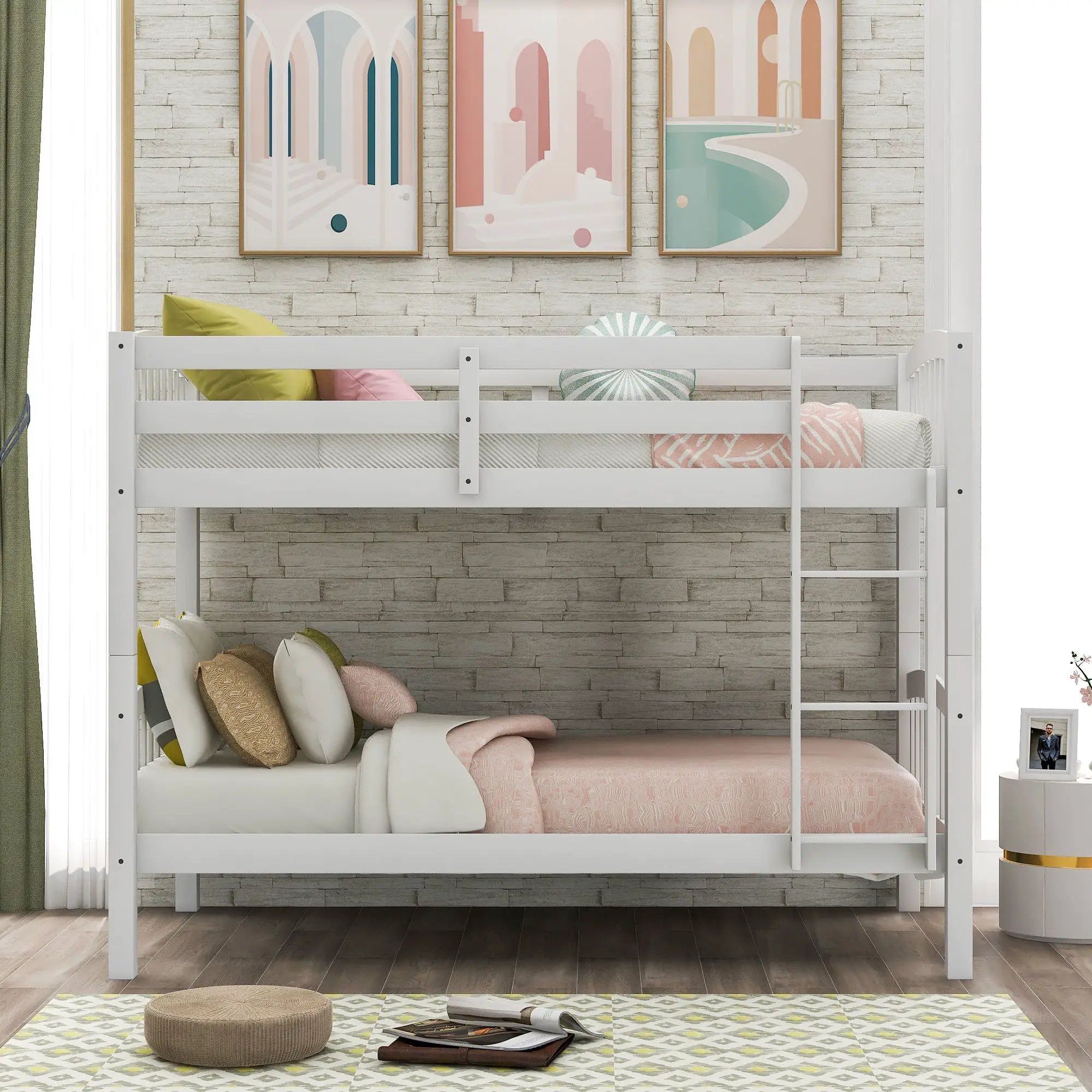 Solid Construction Bunk Bed With Ladder by HouseOfZazla