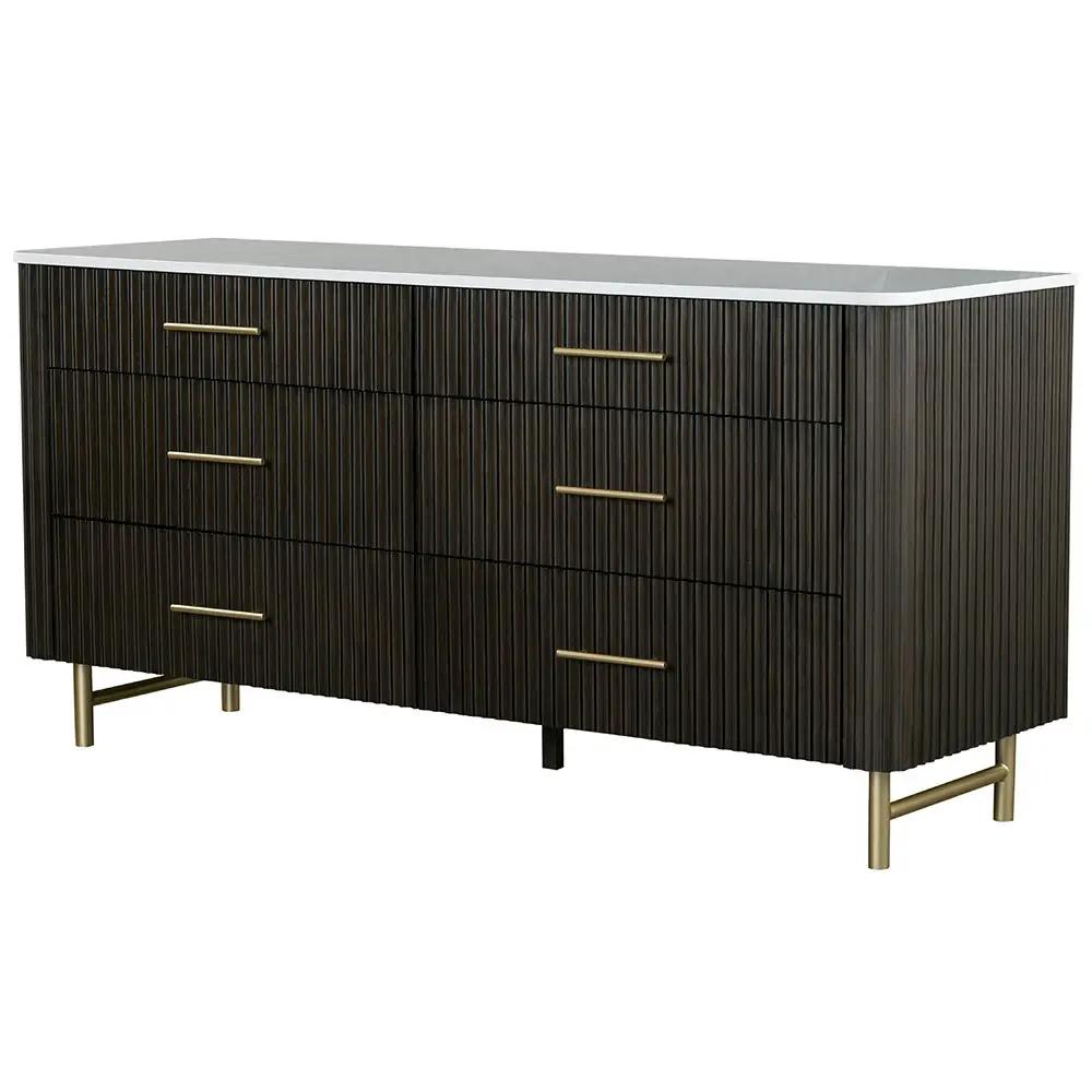 Clayten - Dresser - Marble Top & Espresso by Unique Piece Furniture