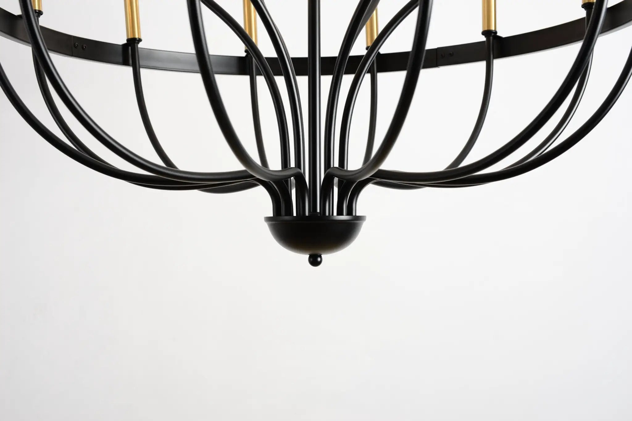 15-Light Industrial Iron Candle Chandelier Modern Farmhouse Pendant Light by HouseOfZazla