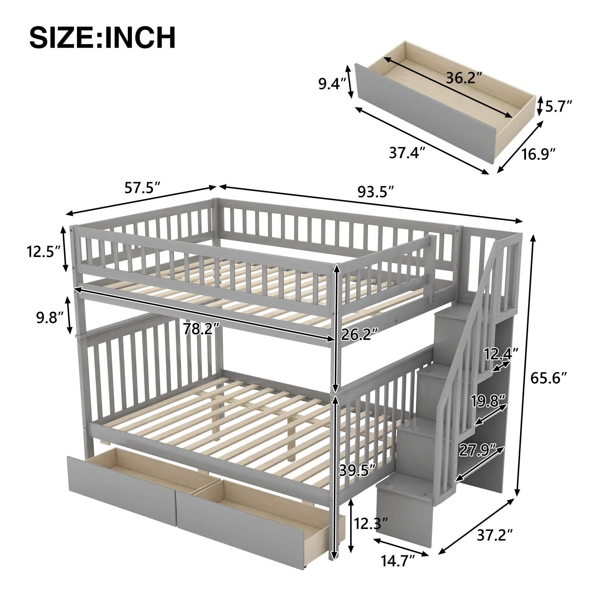 Bunk Bed With Staircase by HouseOfZazla