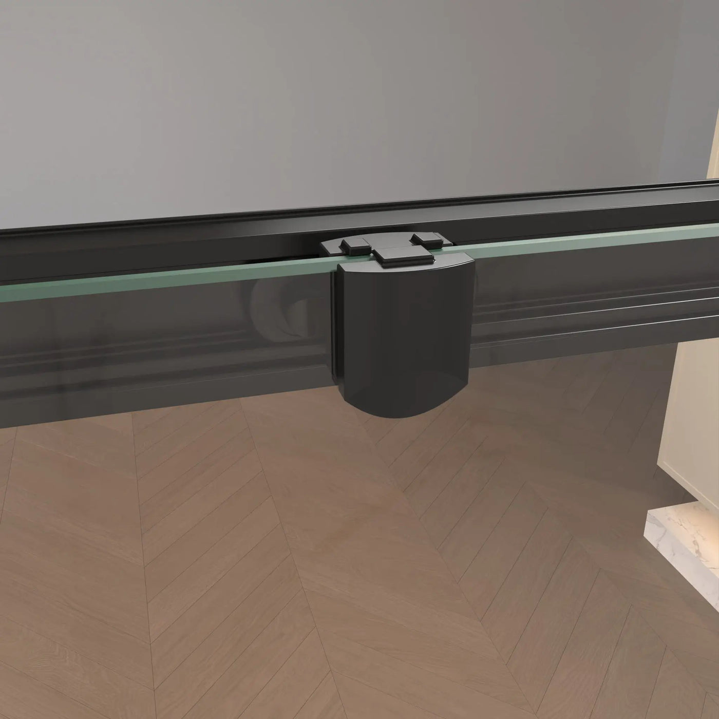 Frameless Single Sliding Shower Door by HouseOfZazla