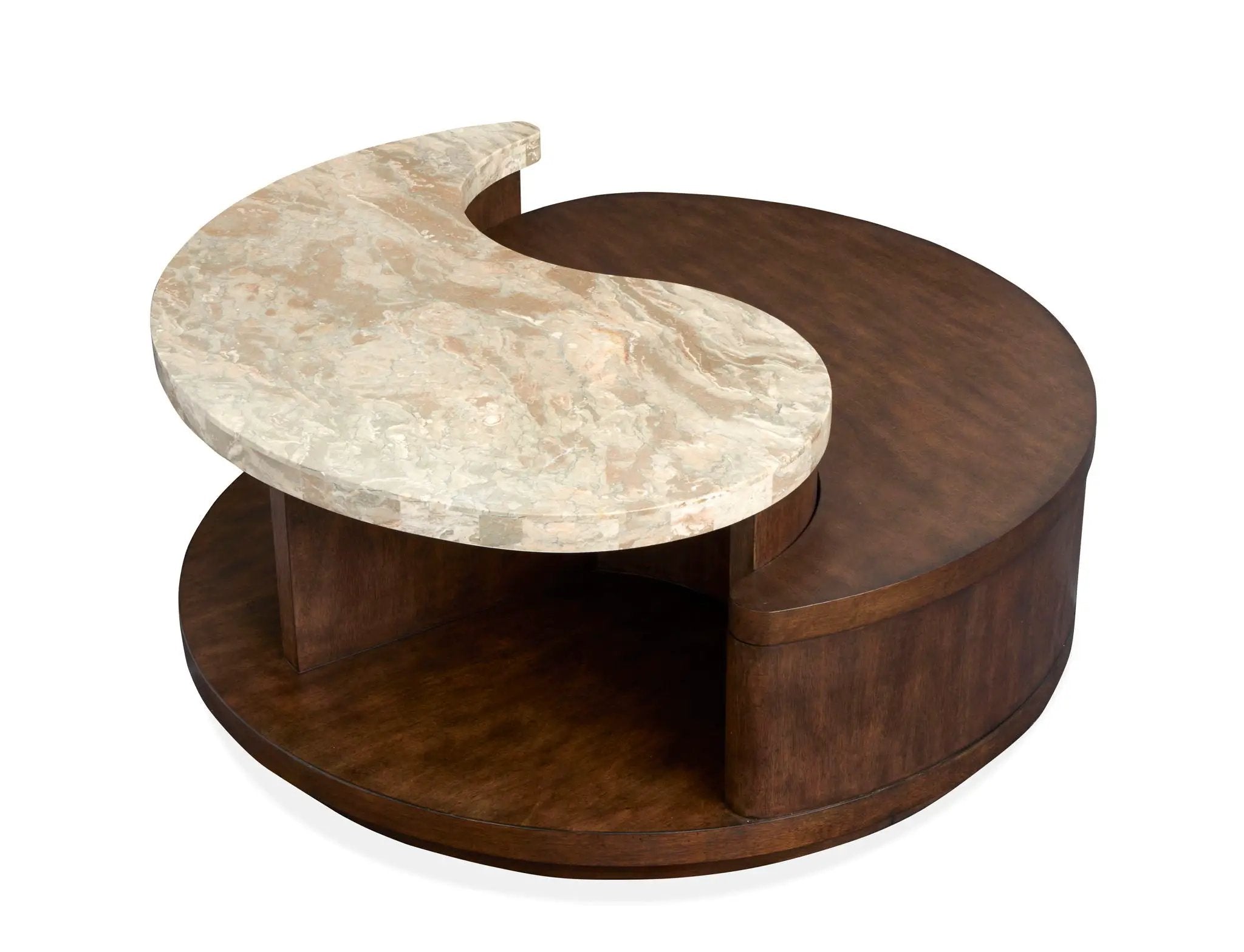 McPherson - Round Cocktail Table With Casters - Burnt Umber by Unique Piece Furniture