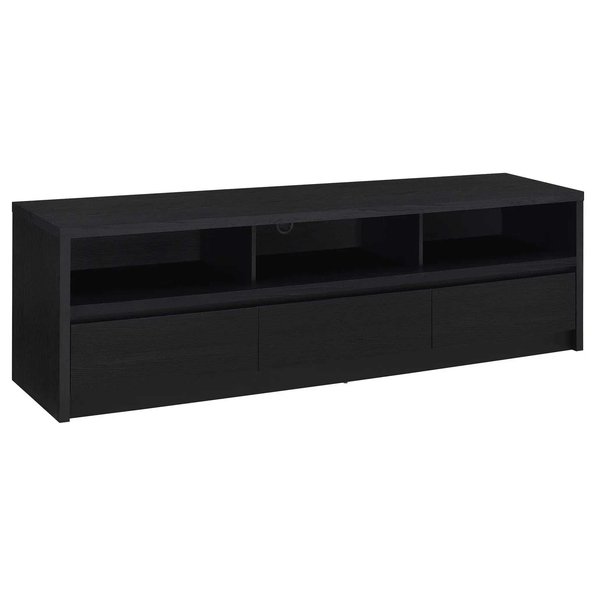 Rutland 78-inch 3-drawer TV Stand Media Console Black by Unique Piece Furniture