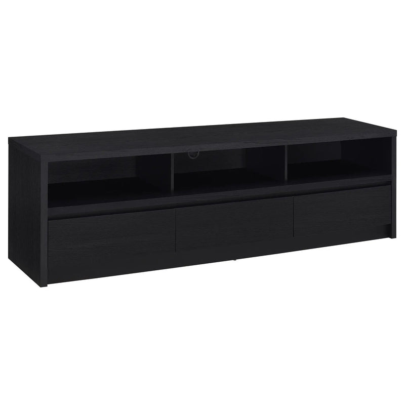 Rutland 78-inch 3-drawer TV Stand Media Console Black by Unique Piece Furniture