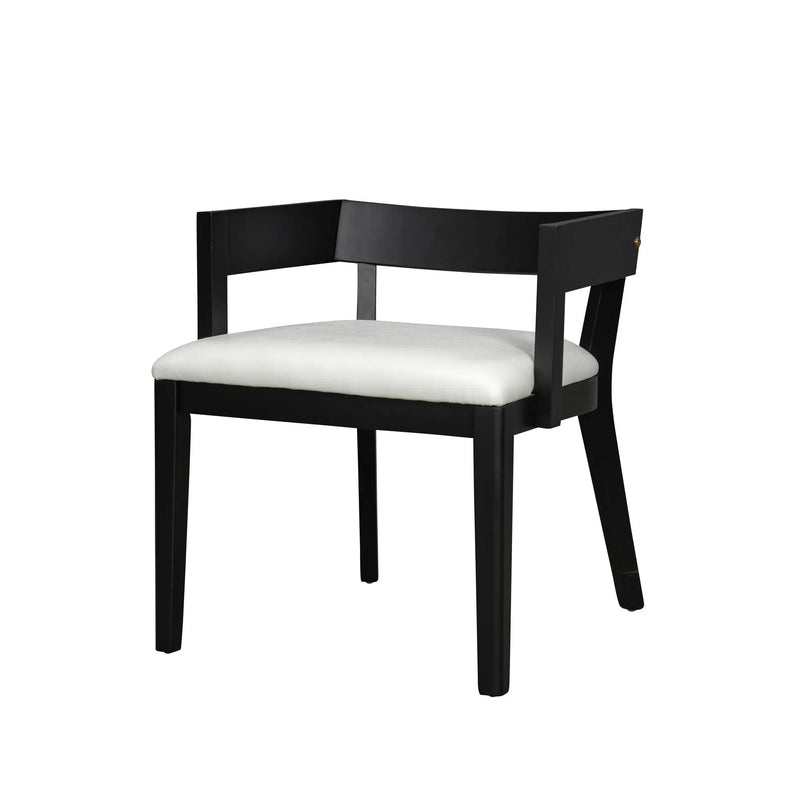 Modern Glossy Dining Chairs (Set of 2), Elegant Upholstery And Ergonomic Design - Black White by HouseOfZazla