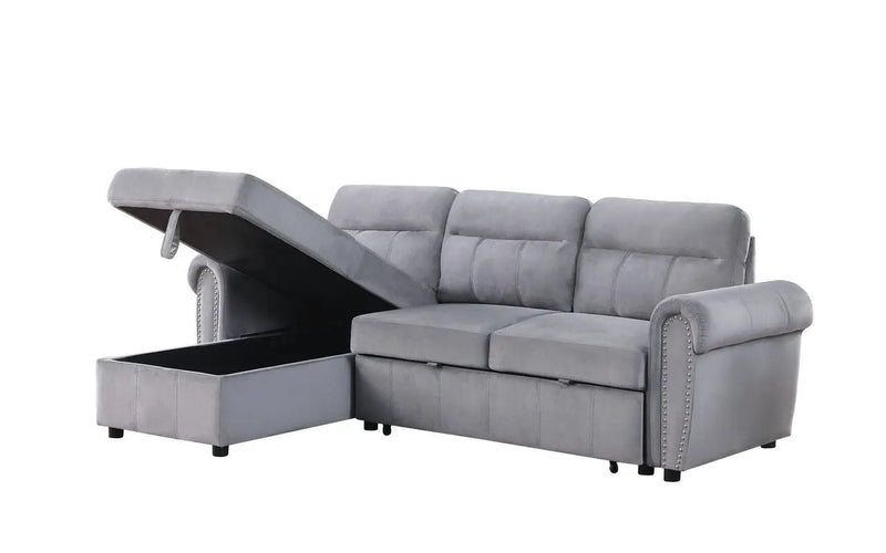 Ashton - Reversible Sleeper Sectional Sofa Chaise by HouseOfZazla