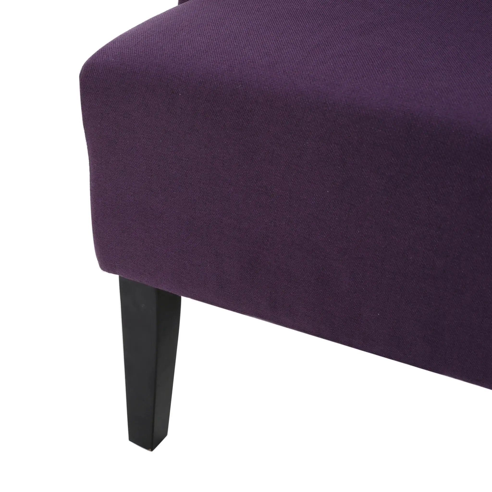 Fabric Dining Chair With High Back And Birch Wood Legs - Plum by HouseOfZazla