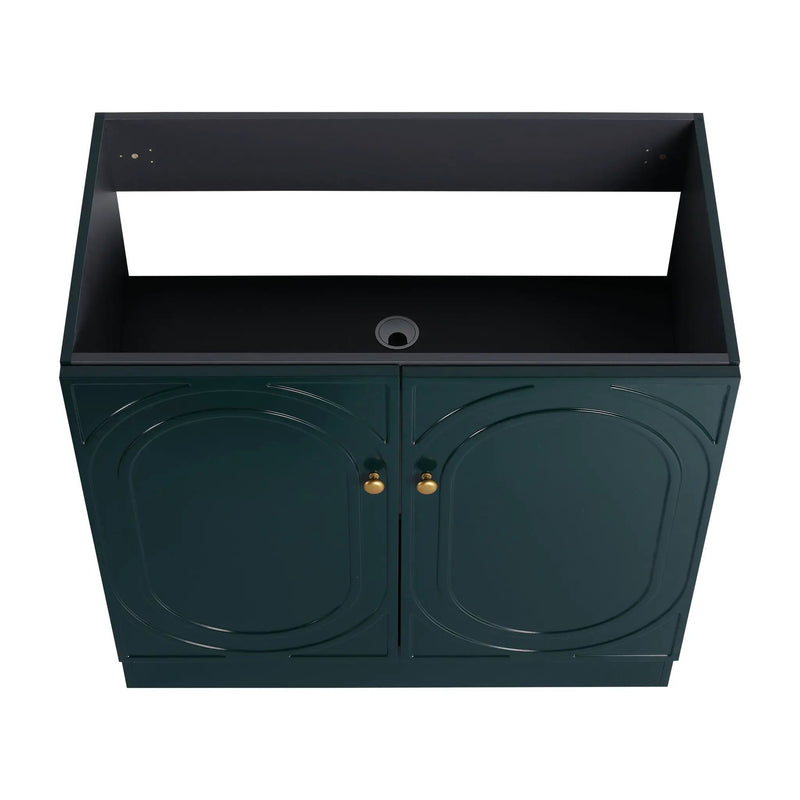 Modern Freestanding Bathroom Vanity With Soft Close Cabinet Doors by HouseOfZazla