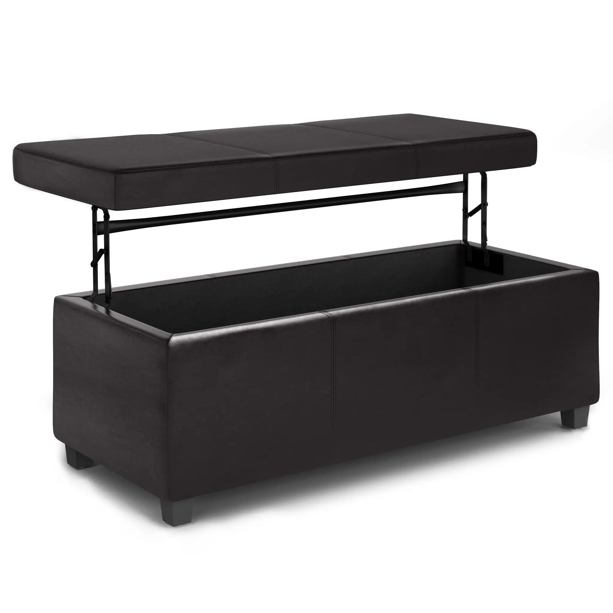 Avalon - Lift Top Rectangular Storage Ottoman - Tanners Brown by Unique Piece Furniture