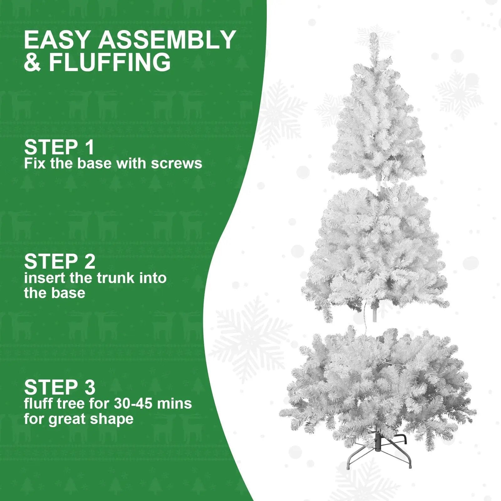 The 4-Foot Pre-Lit Modern White Christmas Tree by HouseOfZazla