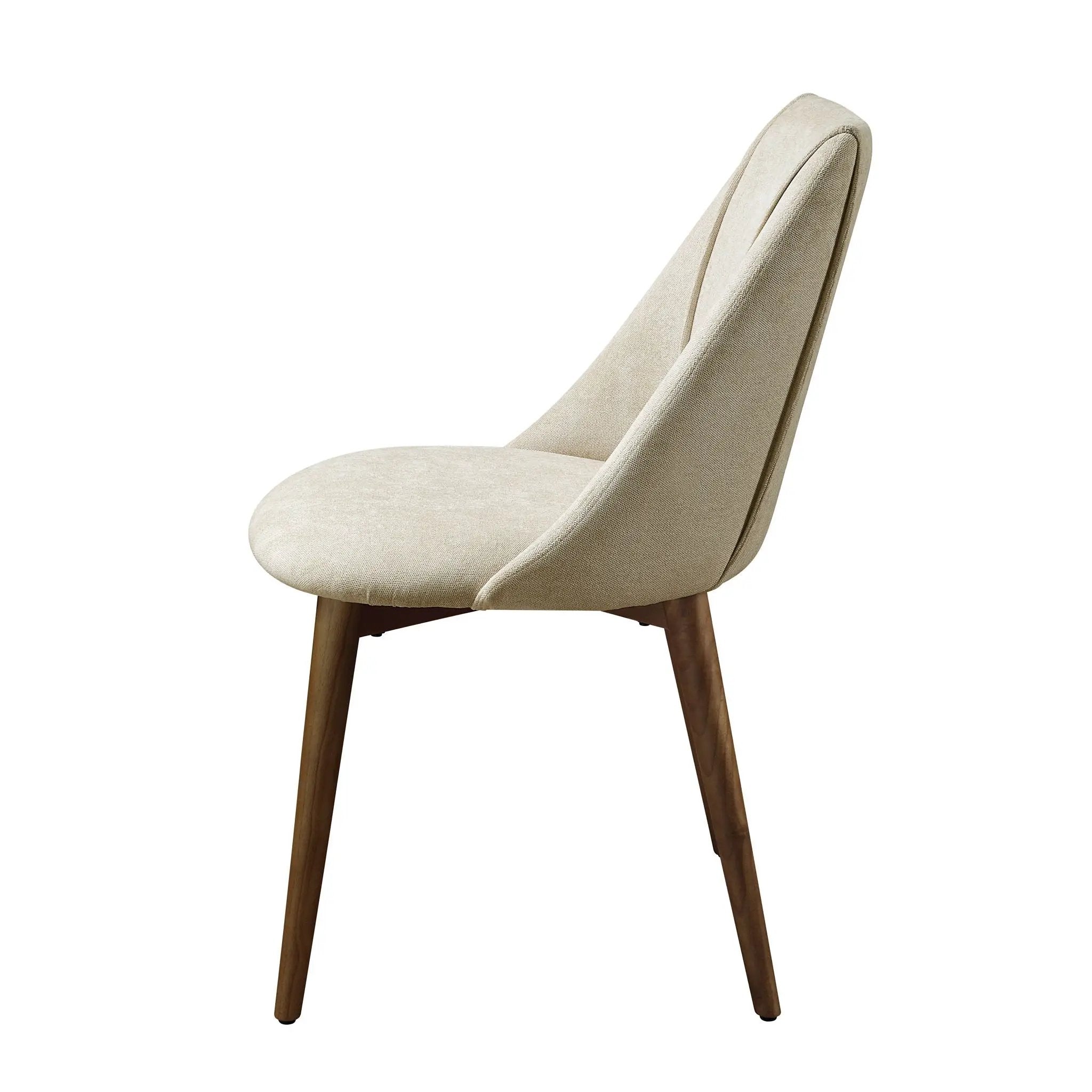 Willene - Polished Microfiber Side Chair (Set of 2) - Beige by HouseOfZazla