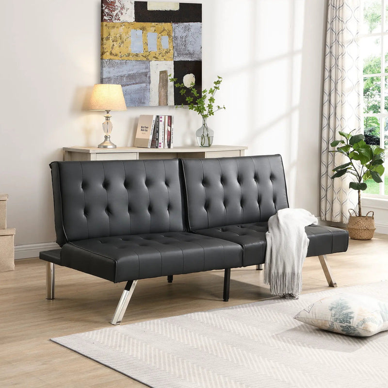 Comfortable Futon Sofa Bed - Black by HouseOfZazla