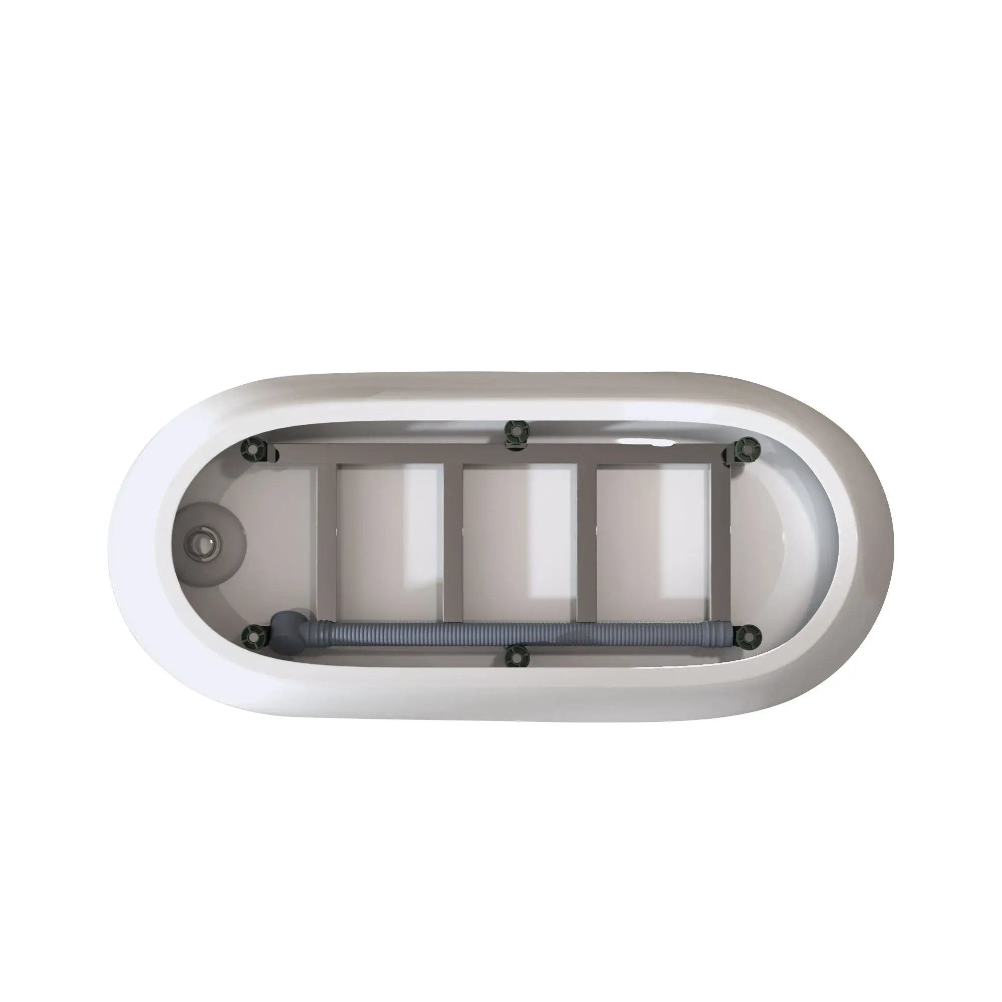 Special-Shaped Freestanding Slipper Bathtub, Overflow & Pop Up Drain