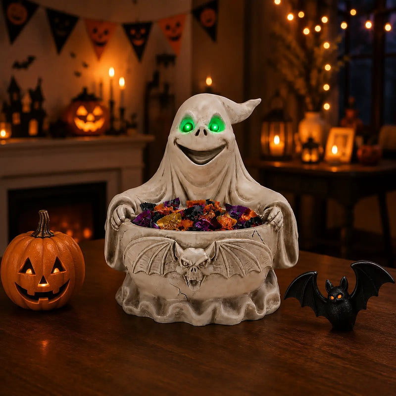 Halloween Ghost Storage Bowl Figurine by HouseOfZazla