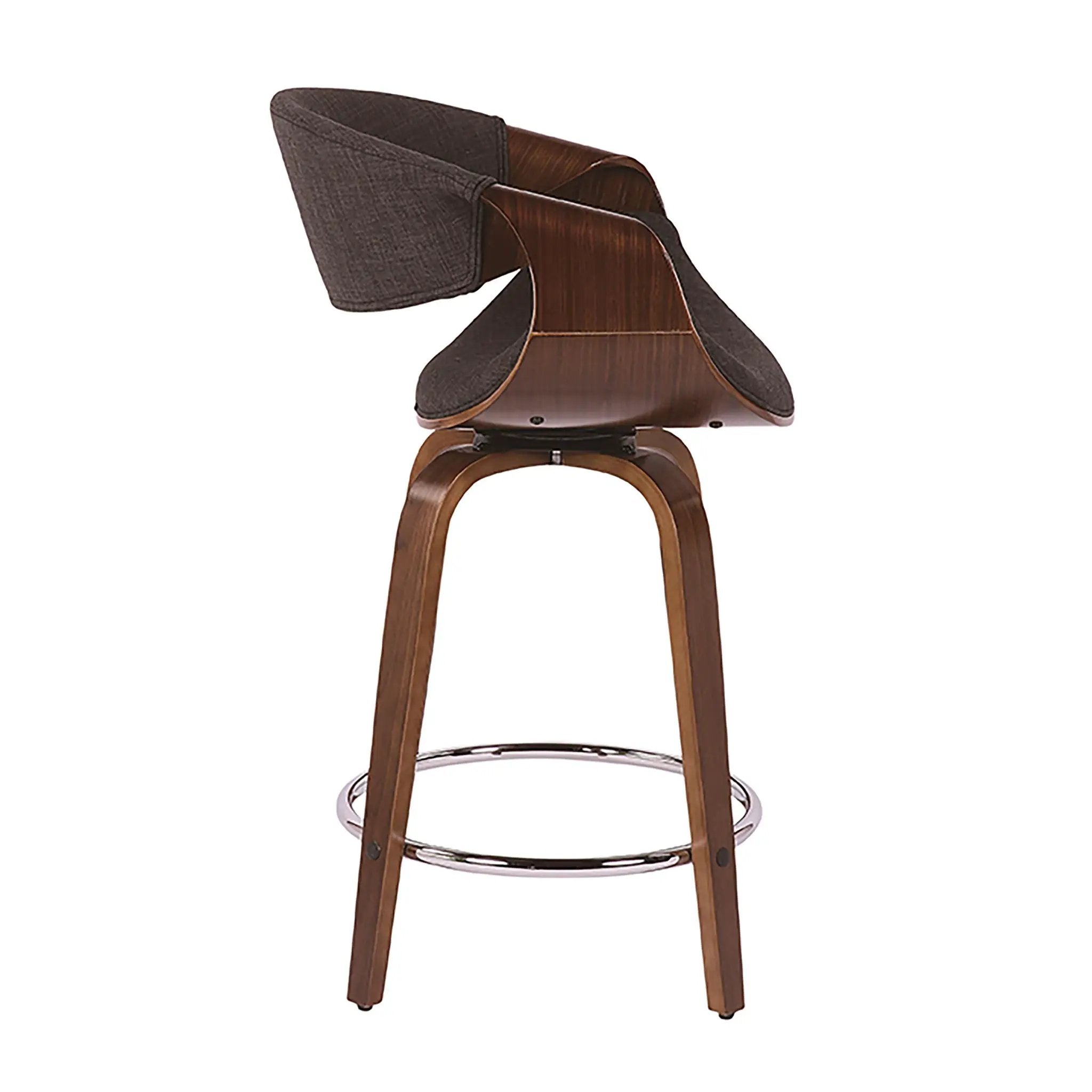 Curvini - Mid Century Modern Counter Stool (Set of 2) by HouseOfZazla