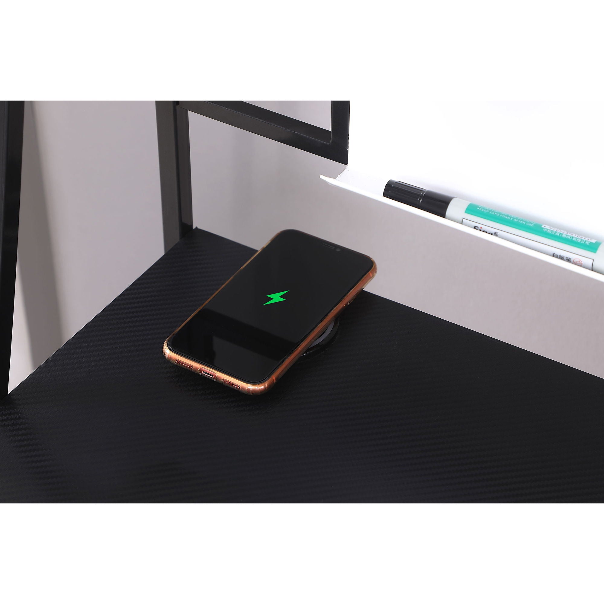 Darby - Writing Desk With USB Ports - Black by HouseOfZazla