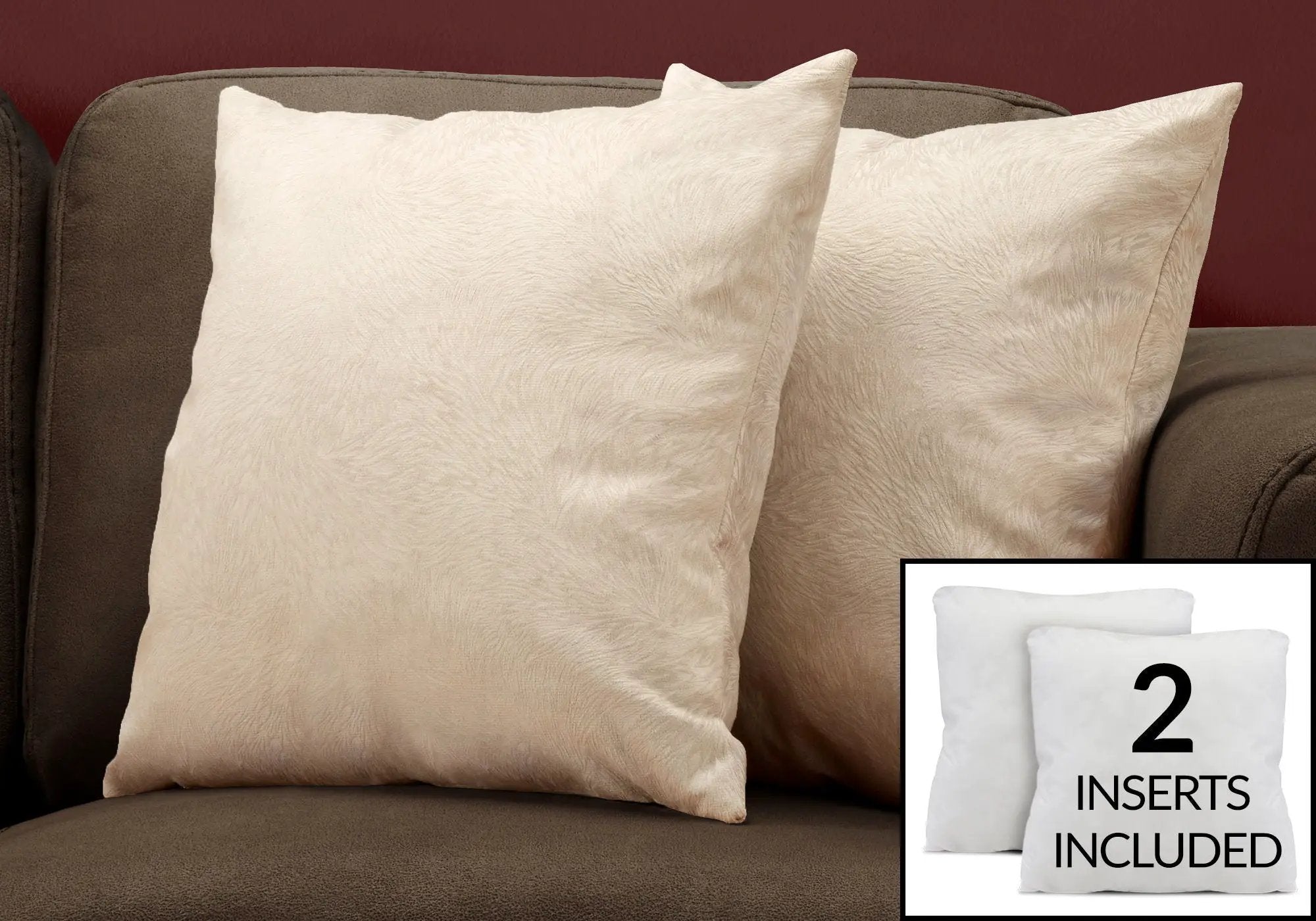Square Decorative Throw Pillows with Hypoallergenic Insert by HouseOfZazla