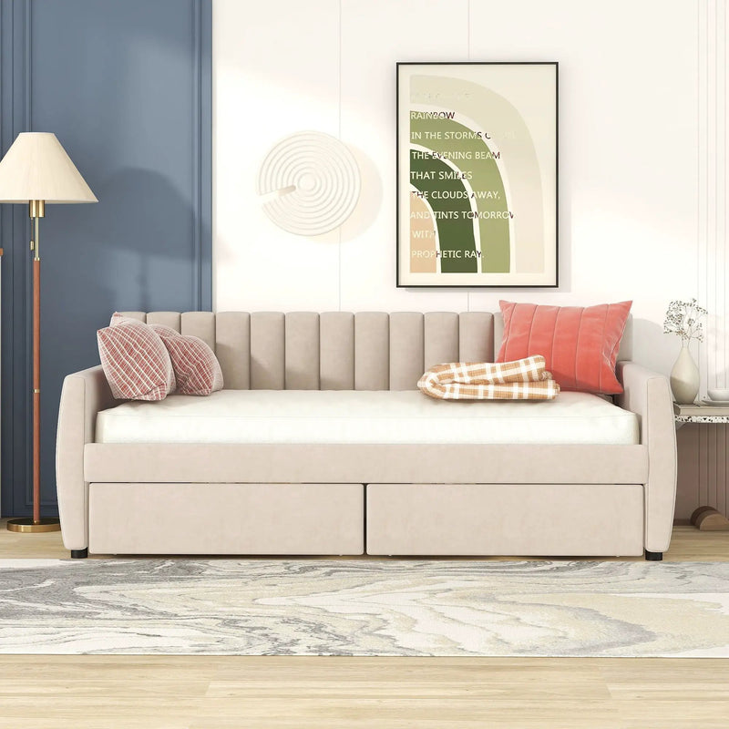 Upholstered Daybed With Slat Support by Unique Piece Furniture