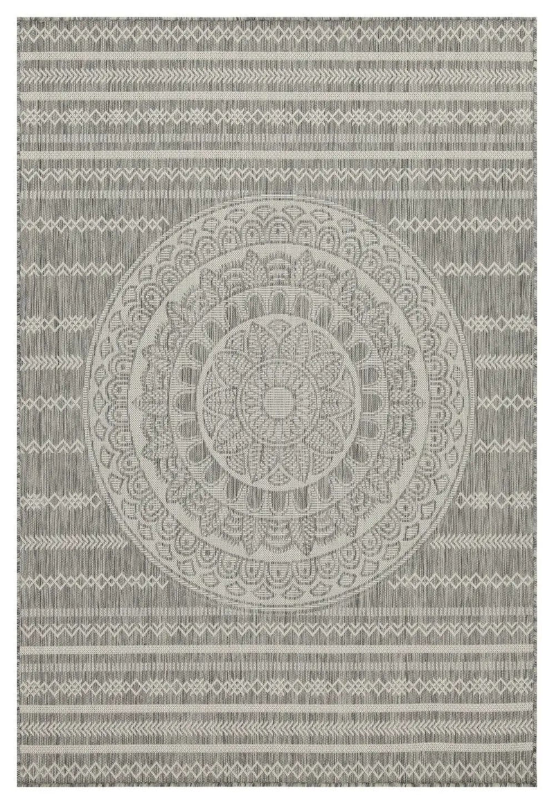 Sunshine - 5'3" X 7'3" Indoor, Outdoor Area Rug - Silver - Polypropylene by Unique Piece Furniture