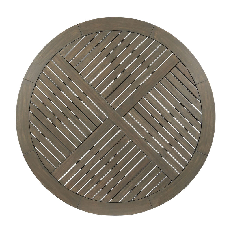 Hermosa Outdoor Acacia Wood Circular Dining Table by HouseOfZazla
