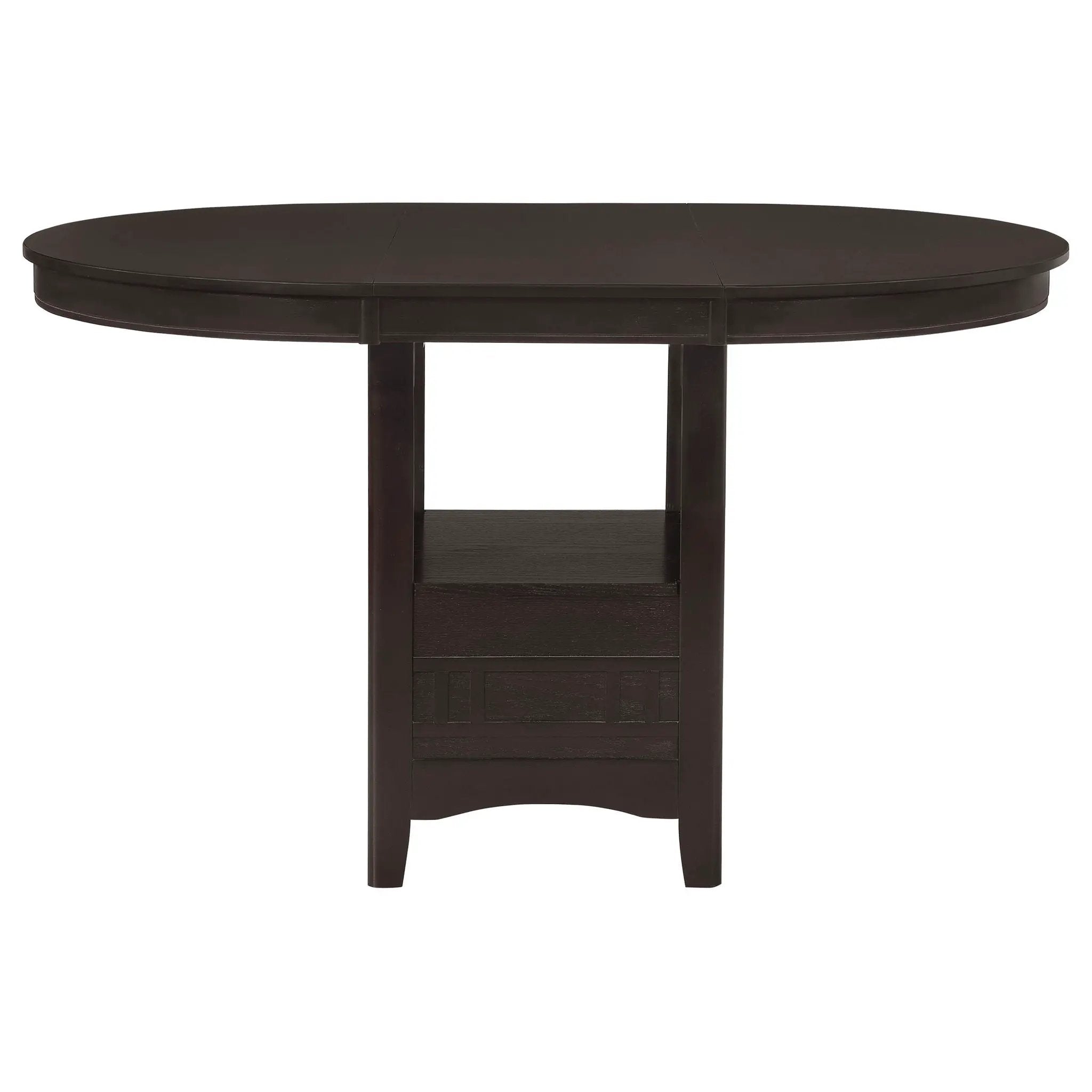 Lavon Oval 60-inch Counter Height Extension Dining Table Espresso by Unique Piece Furniture