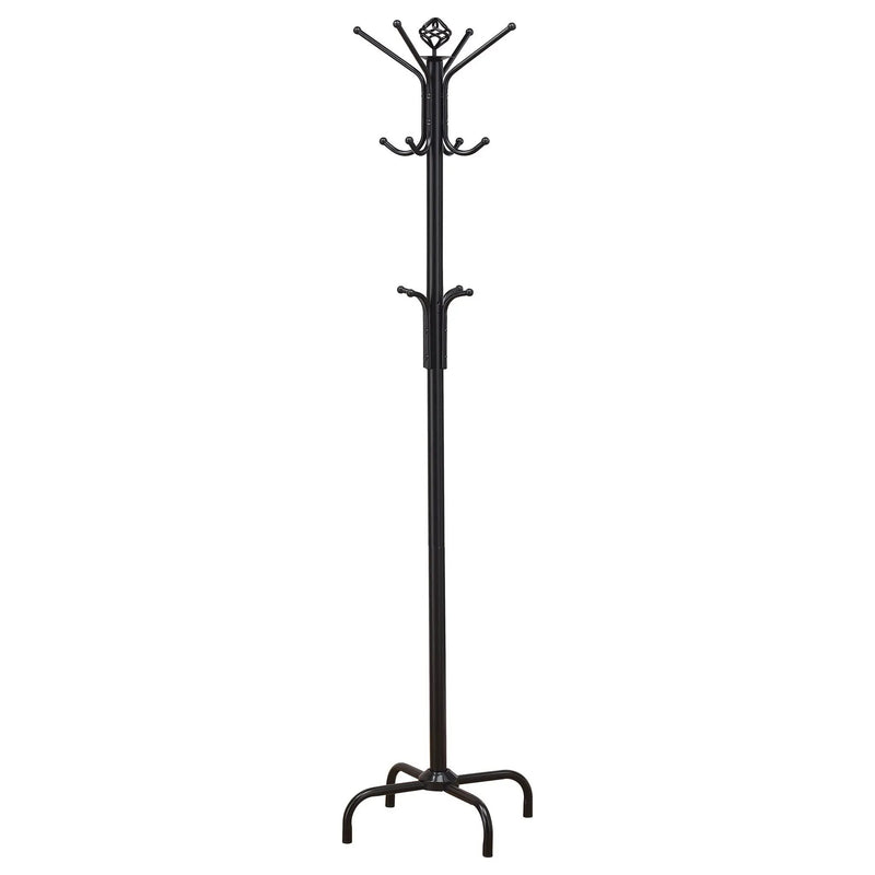 Collier 12 Hook Freestanding Coat Rack Hat Hanger Black by Unique Piece Furniture