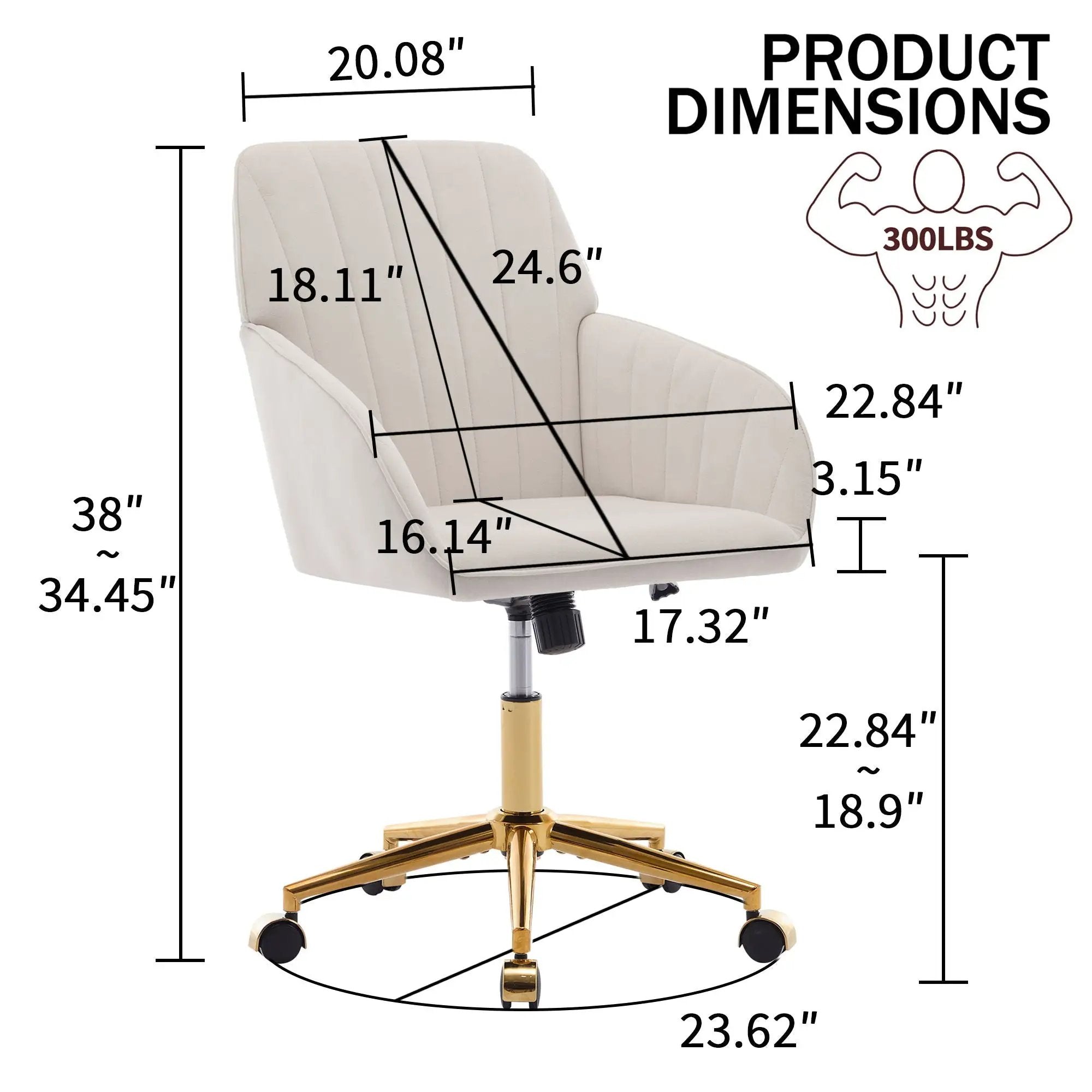 Adjustable Ergonomic Swivel Office Chair by HouseOfZazla