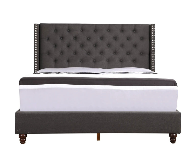 Nailhead Bed Transitional Vibrant by HouseOfZazla