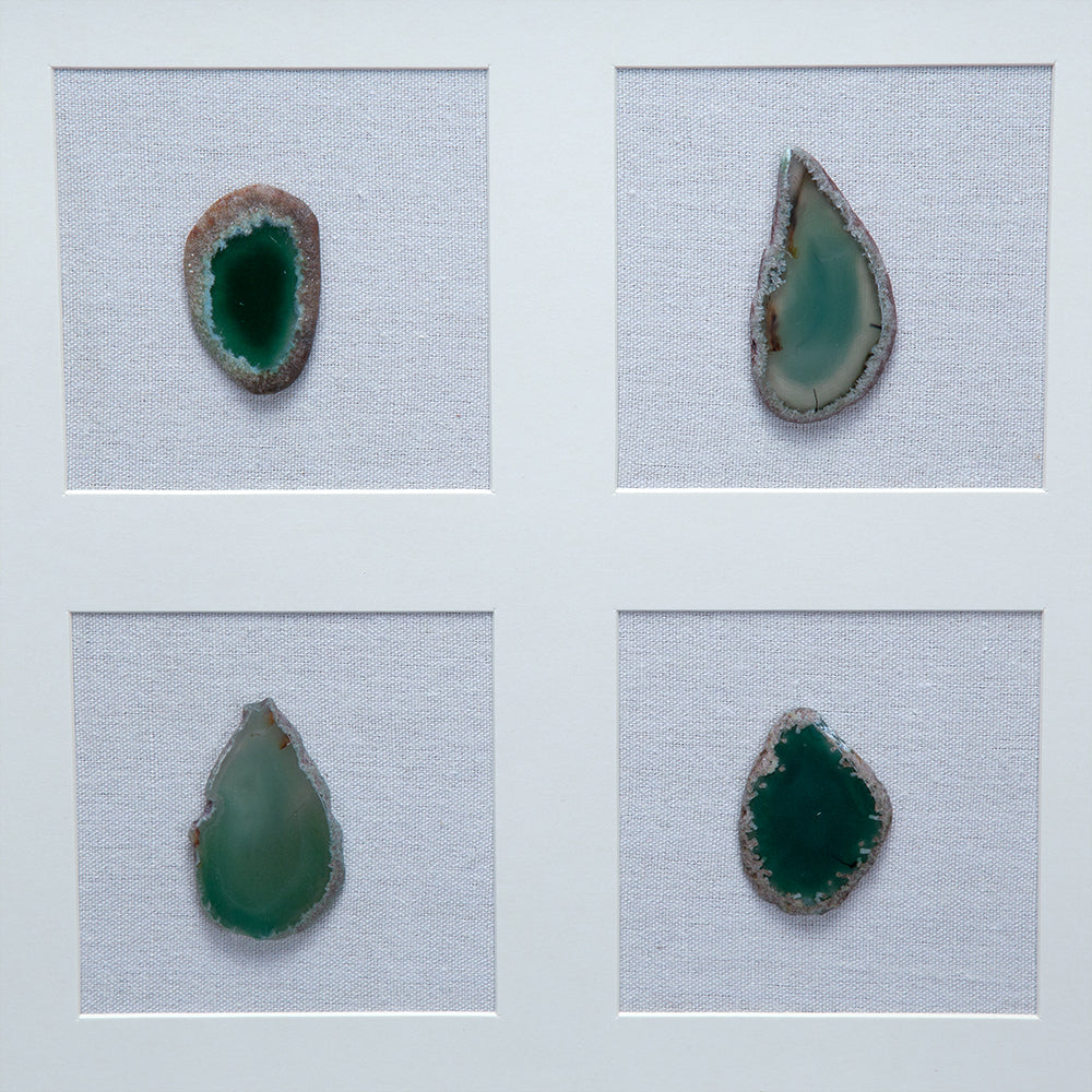 Set of 2 Shadow Box Wall Décor with Agate by HouseOfZazla