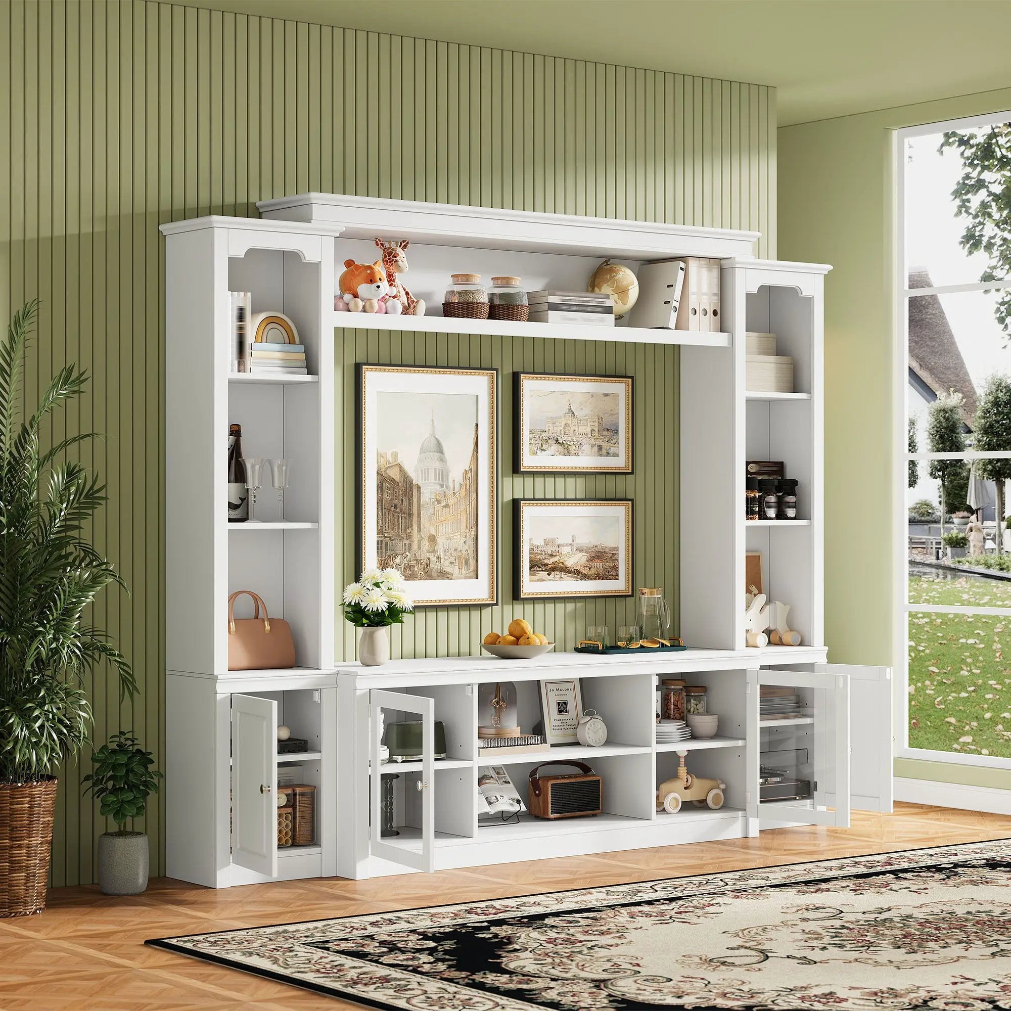 All-In-One TV Stand With Bookcase For TVs Up To 65" by Unique Piece Furniture