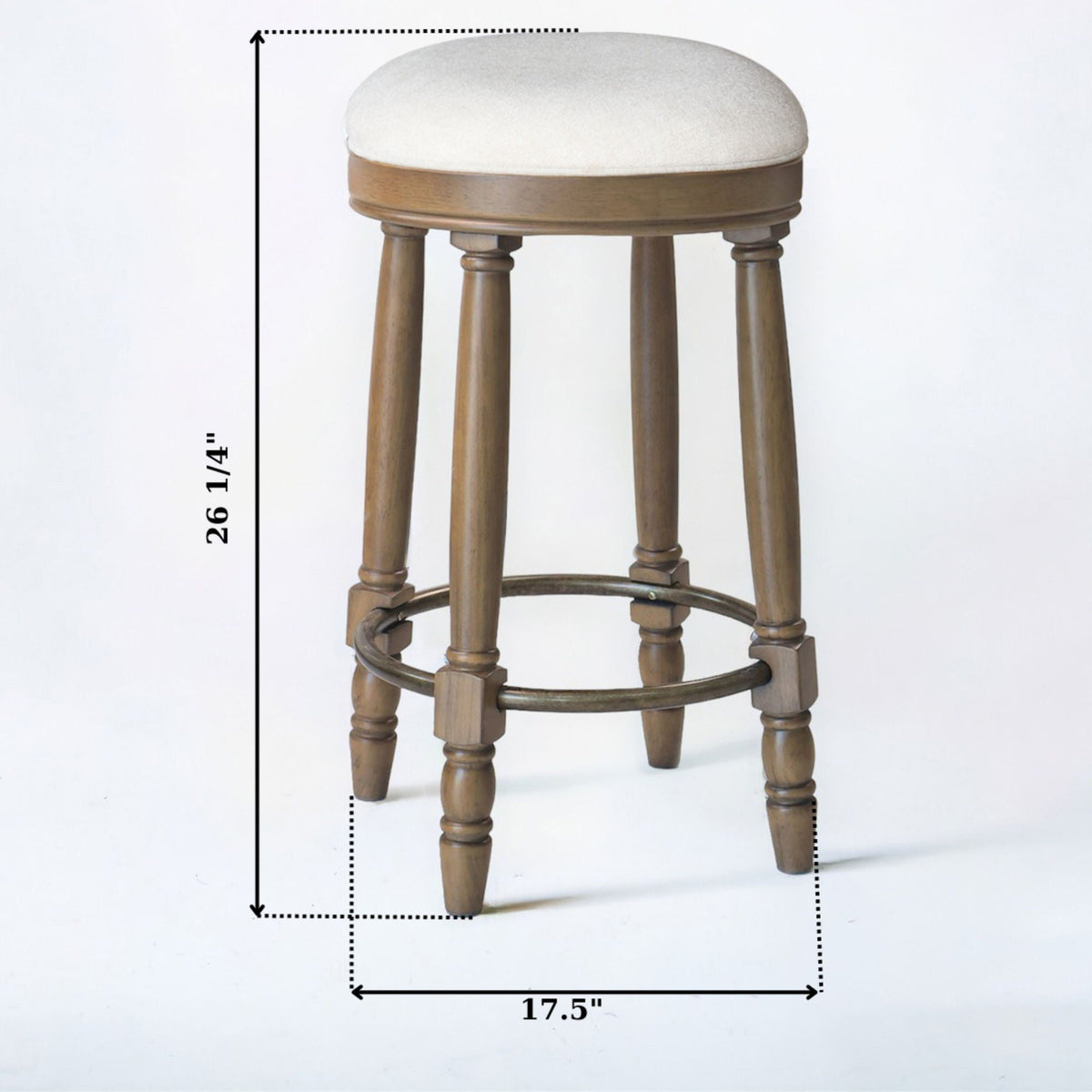 360° Swivel Wooden Barstools With Upholstered Seat, Counter Height (Set of 2), photo 15 of 20