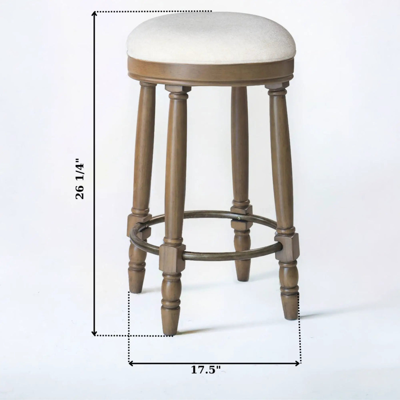360° Swivel Wooden Barstools With Upholstered Seat, Counter Height (Set of 2) by Unique Piece Furniture