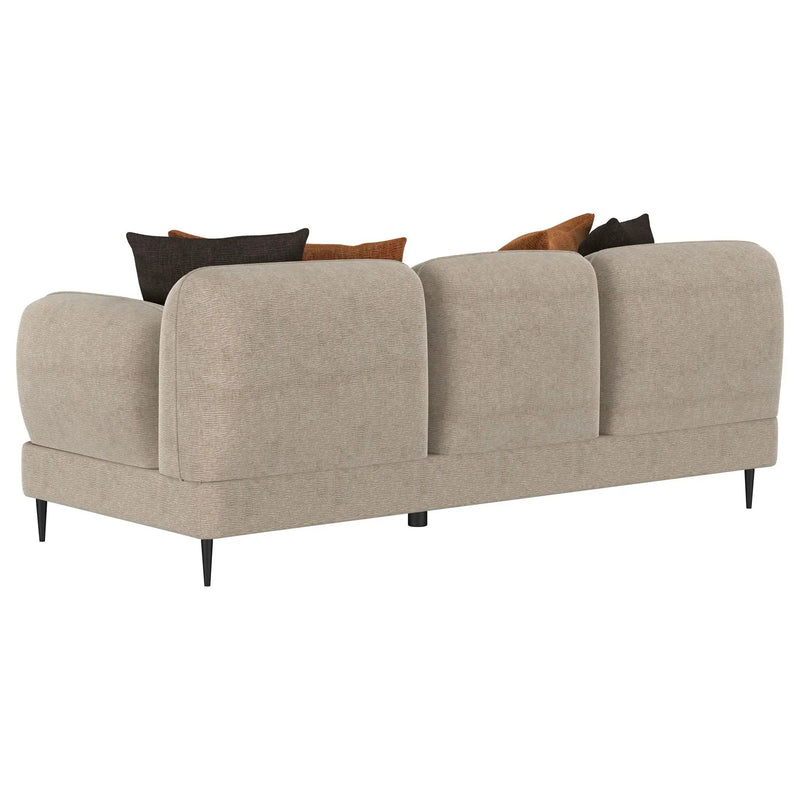 Jade Chenille Upholstered Sculpted Track Arm Sofa Latte by Unique Piece Furniture