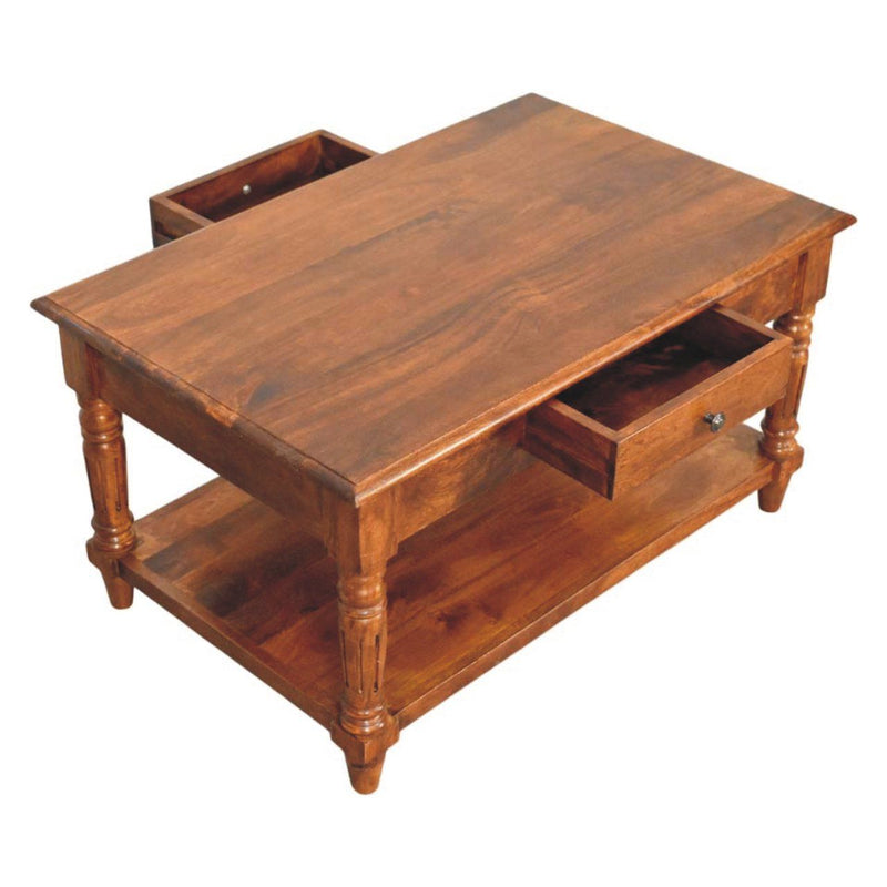 Turned Legs Drawer Table by HouseOfZazla
