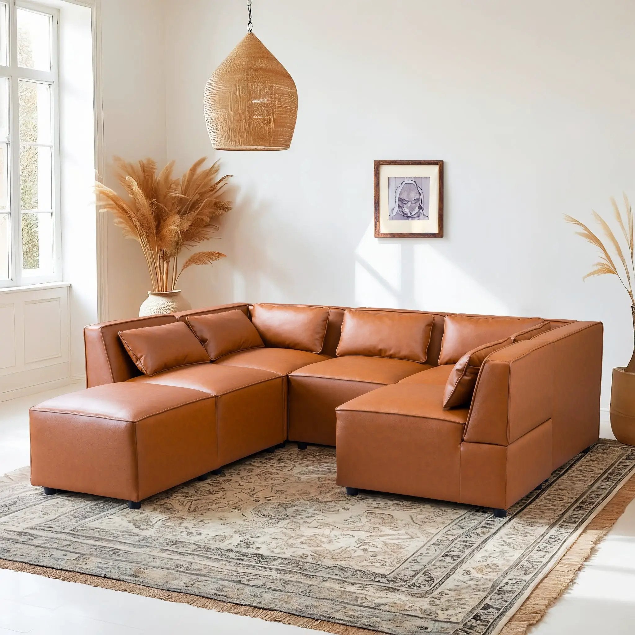 Wexford - Modular Sofa - Cognac by HouseOfZazla