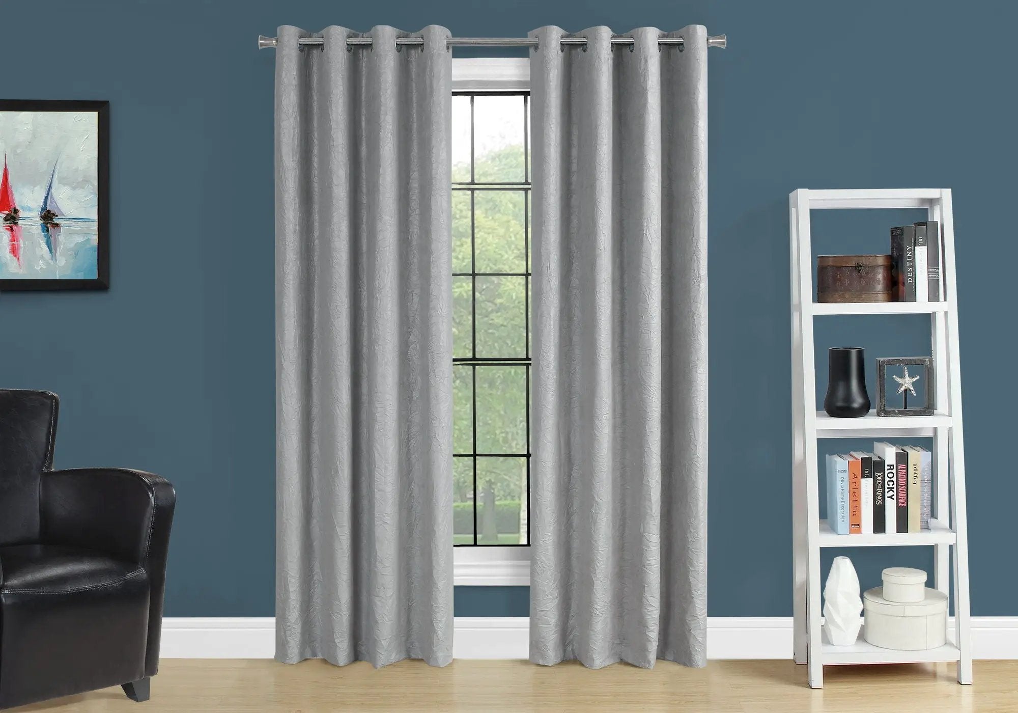2 Pieces Set, Curtain Panel, Room Darkening, Grommet by Unique Piece Furniture