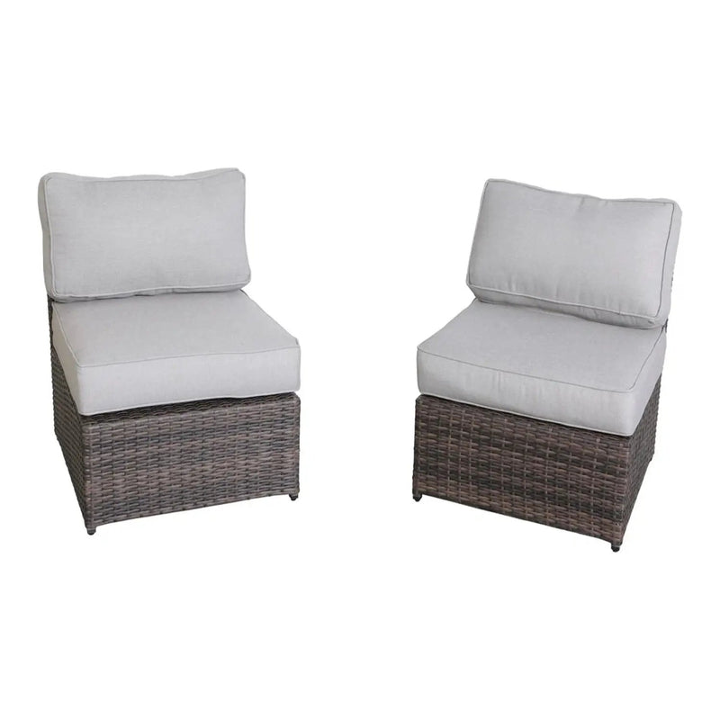 Outdoor Wicker Sectional With Weather Resistant Cushions And Table by HouseOfZazla