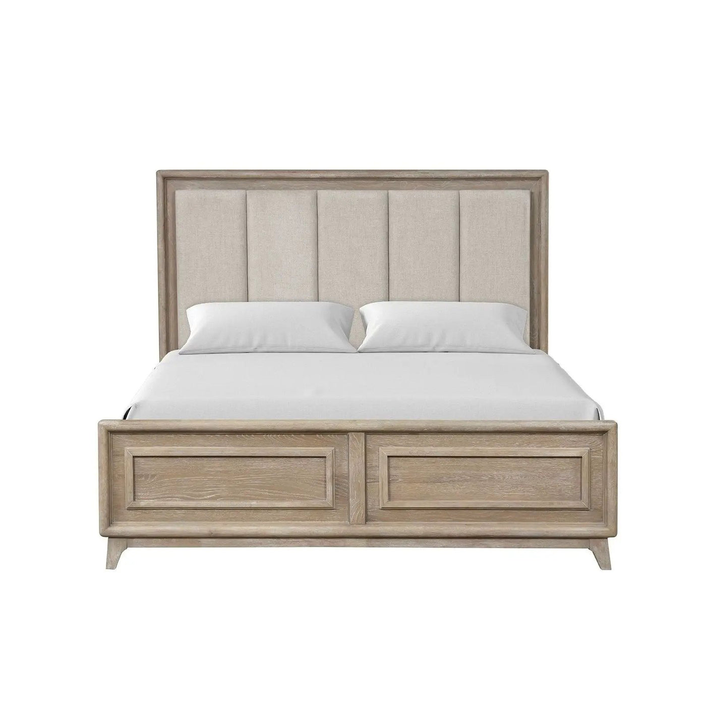 Contemporary Bed With Padded Headboard by Unique Piece Furniture