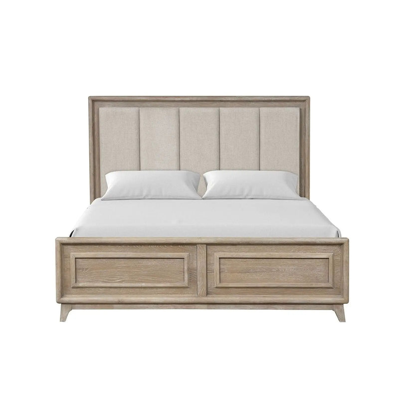 Contemporary Bed With Padded Headboard by Unique Piece Furniture