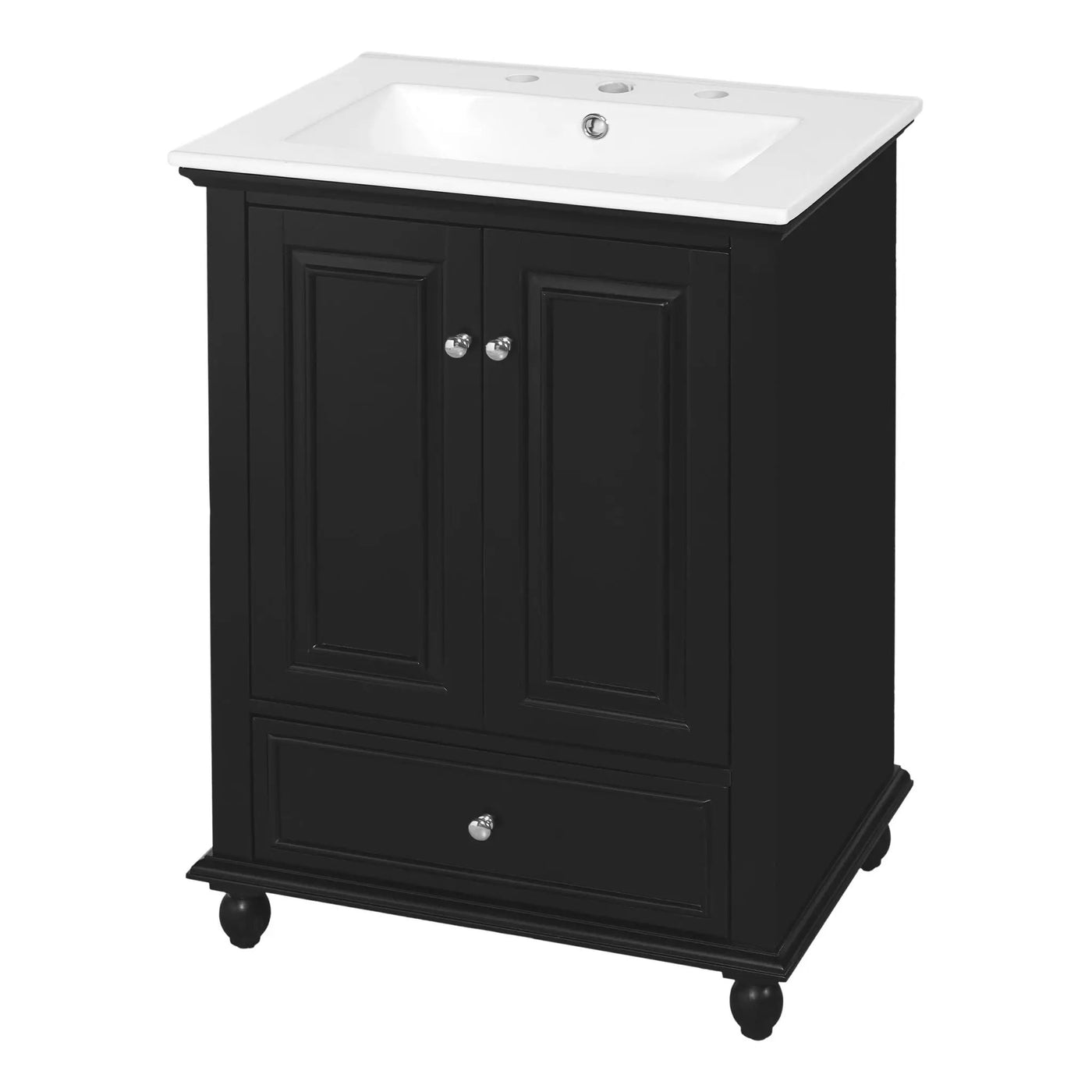 Modern Bathroom Vanity With Sink, Cabinet With Drawer And Dividers, Rectangular Storage Unit by Unique Piece Furniture