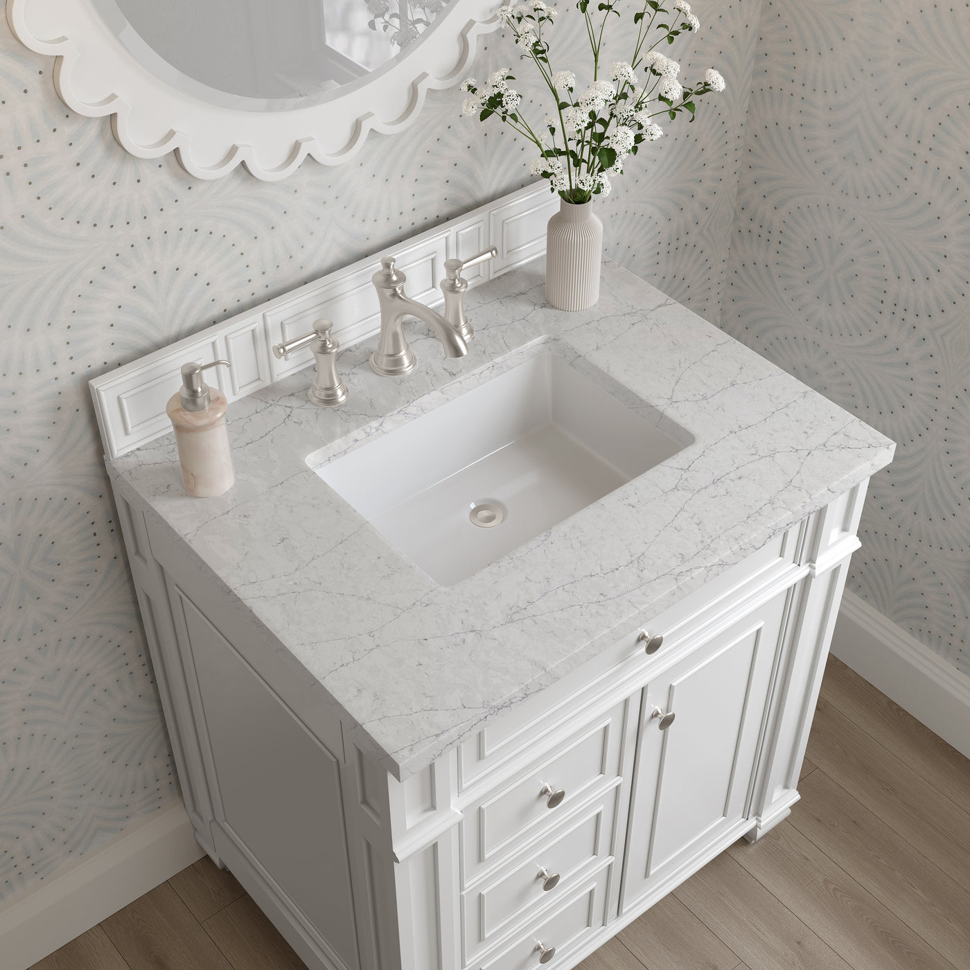 James Martin Bristol 30" Single Bathroom Vanity, Bright White, view 37