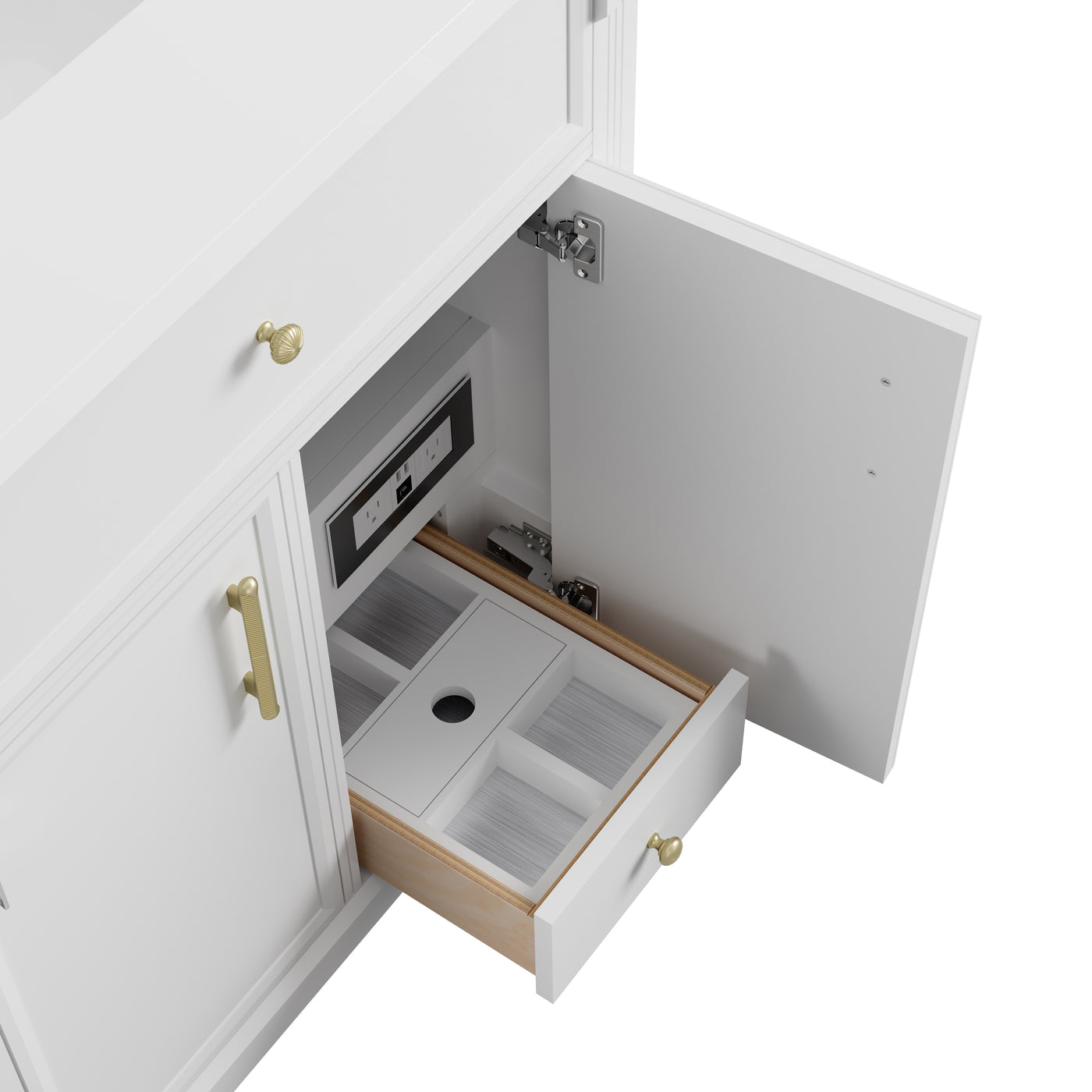 James Martin Bellshire 84" Double Bathroom Vanity, Bright White, view 19
