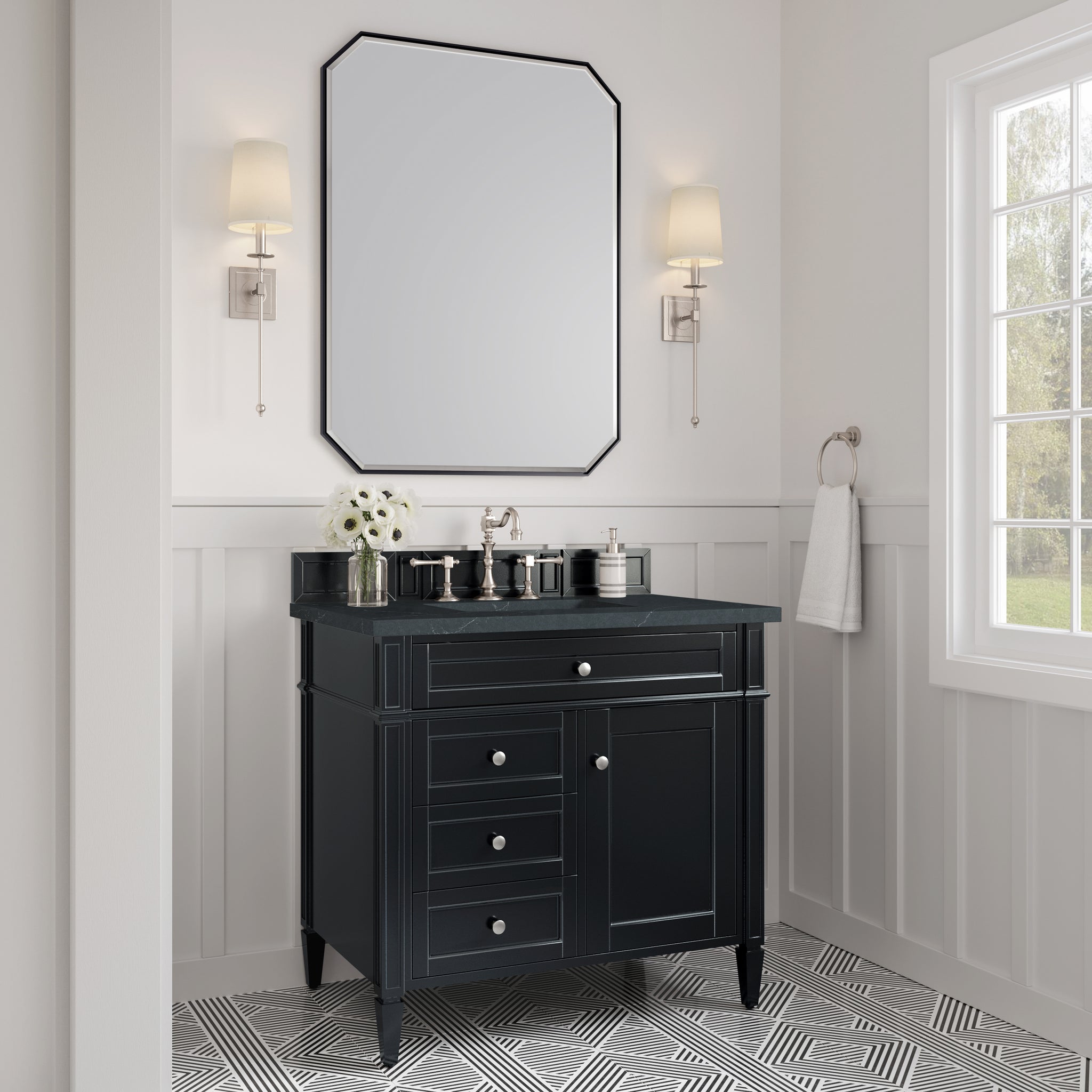James Martin Brittany 36" Single Bathroom Vanity, Black Onyx, view 27