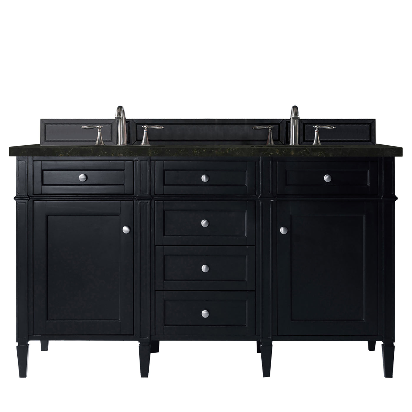 James Martin Brittany 60" Double Bathroom Vanity, Black Onyx, view 38